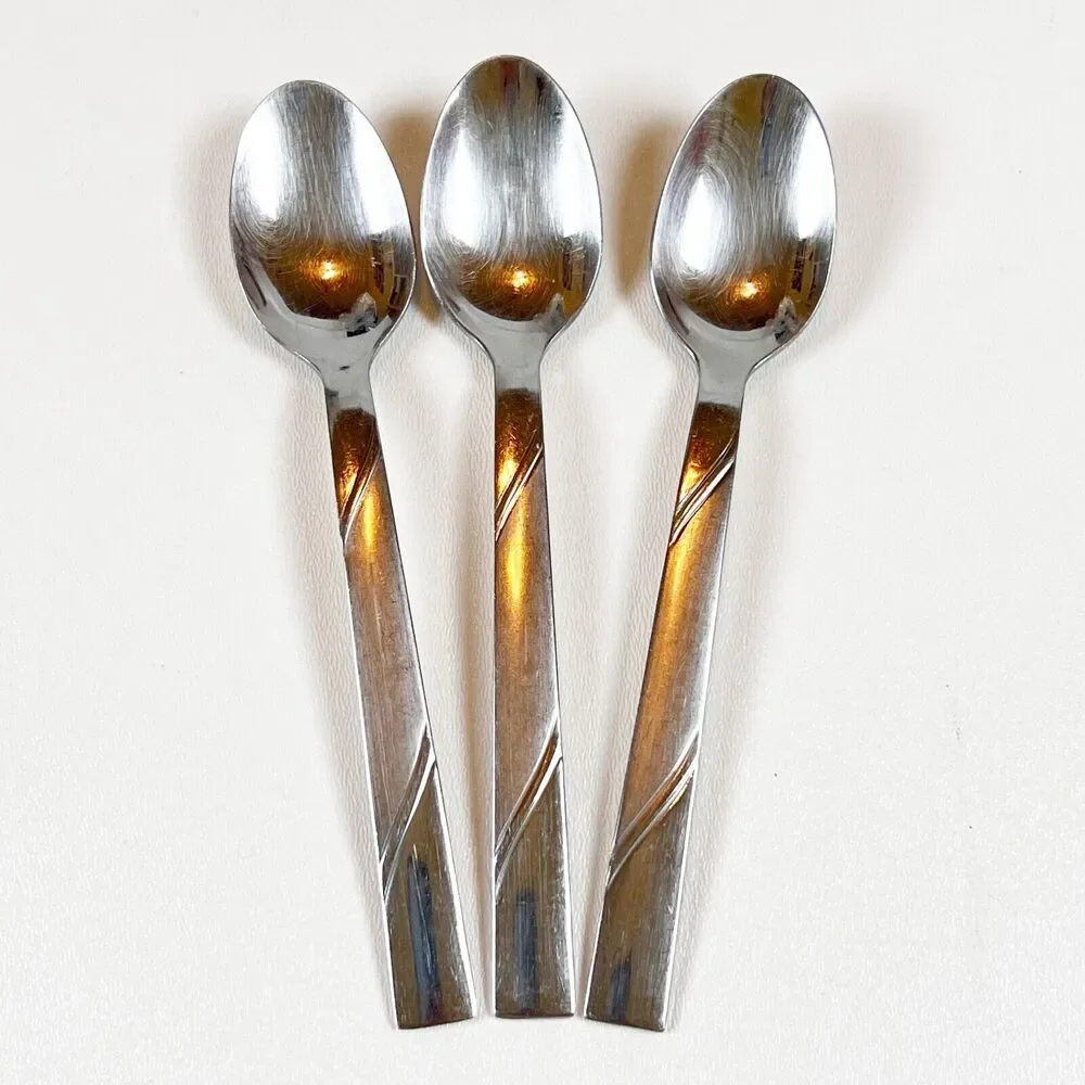 Set 3 Cambridge Stainless Maren Frost Teaspoons